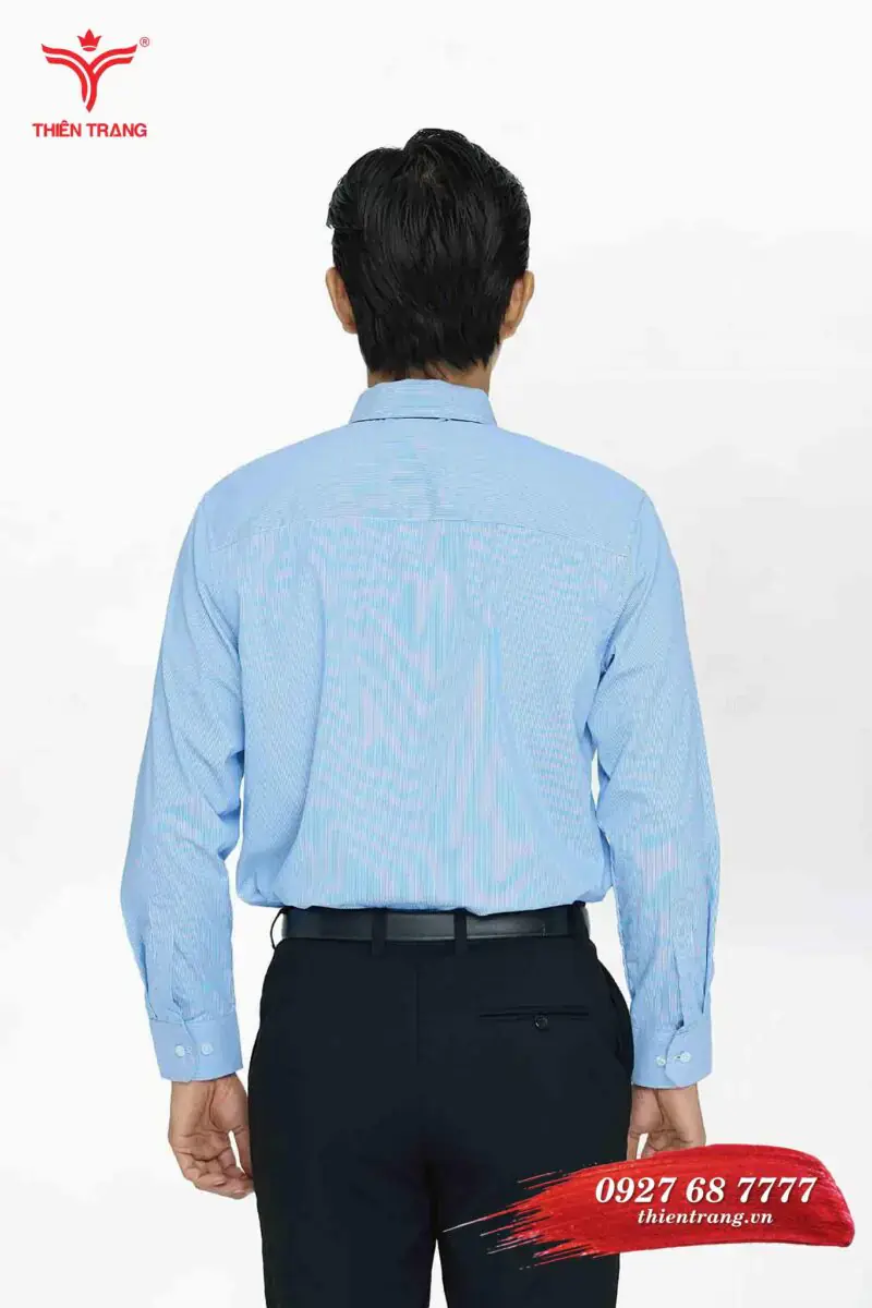 Áo sơ mi công sở nam TTDNGASMDNM53 màu xanh dương nhạt - Ảnh 2