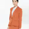 Góc nghiêng đồng phục vest nữ quản lý spa TTDNGDPV9 màu cam