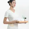 Góc nghiêng đồng phục kỹ thuật viên spa TTSPAKTV1 màu trắng
