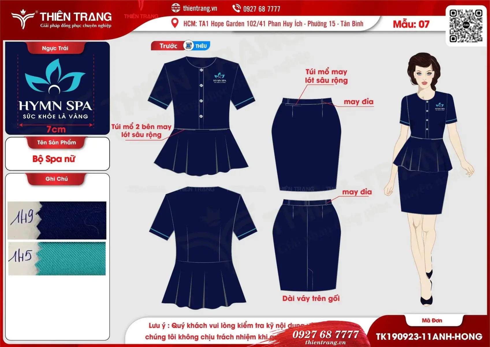 Maket bộ spa nữ thương hiệu HYMN Spa