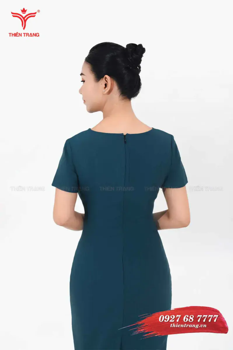 Sau đồng phục nhân viên văn phòng khách sạn TTKSAVP51 xanh dương đậm