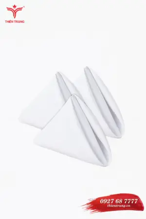 Chi tiết 1 khăn trải bàn ăn nhà hàng TTNHAKTB1 màu trắng
