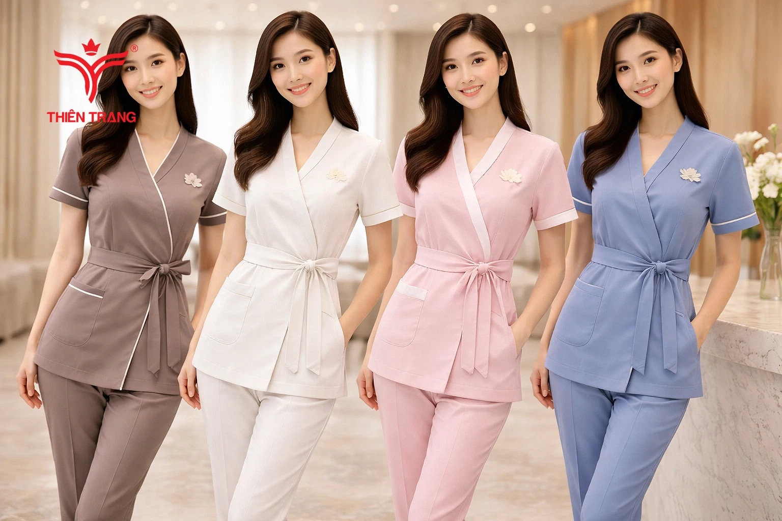 Các loại vải may đồng phục spa được sử dụng nhiều nhất