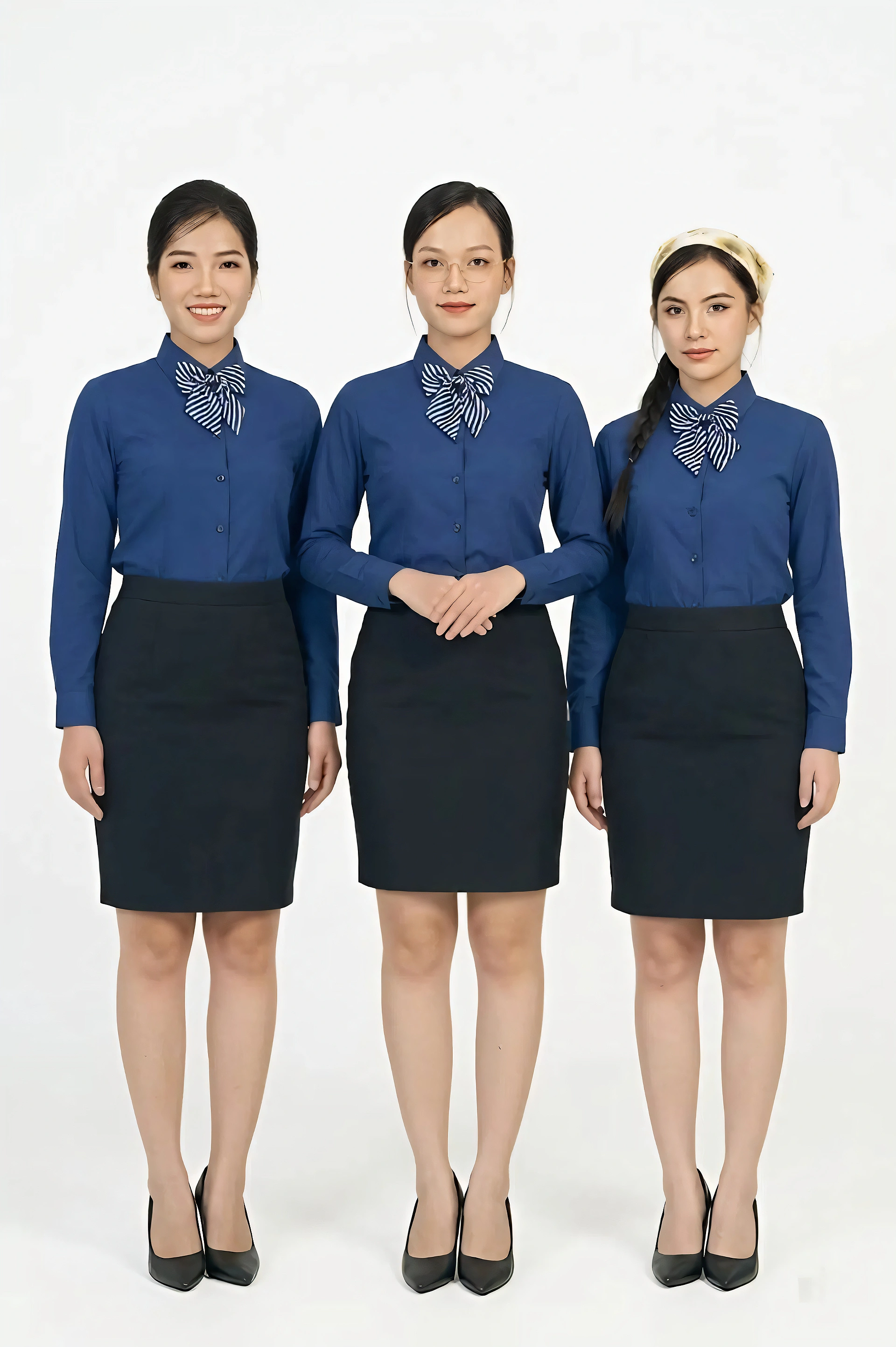 Mẫu đồng phục spa màu xanh đẹp