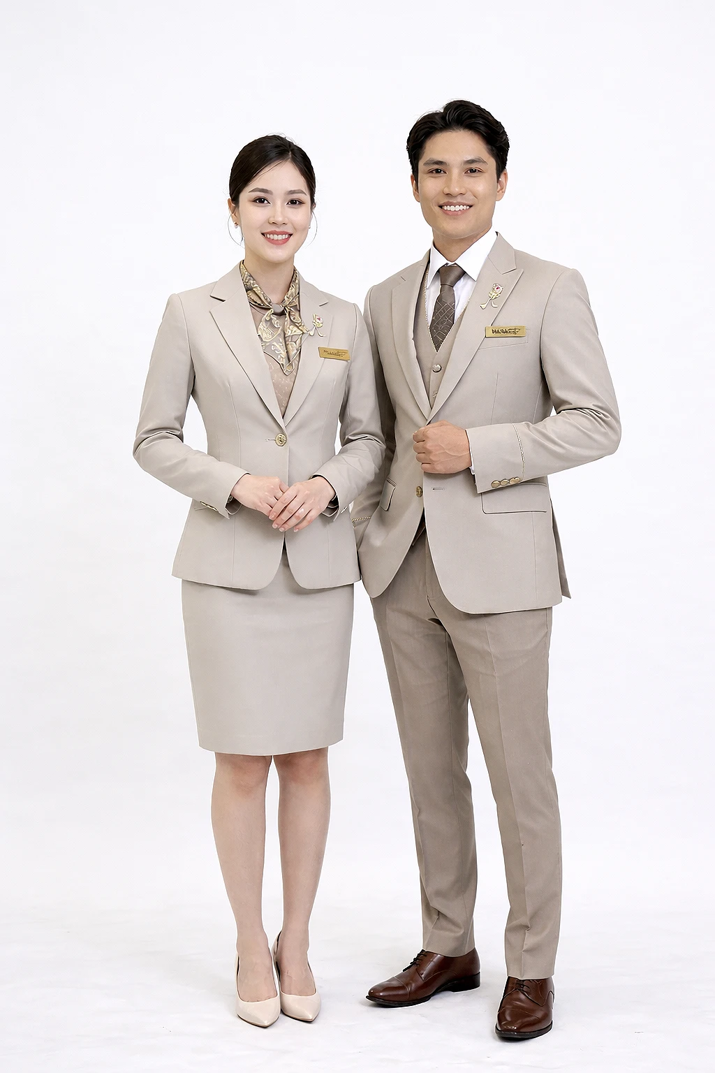 Đồng phục quản lý khách sạn Vest Beige Luxury