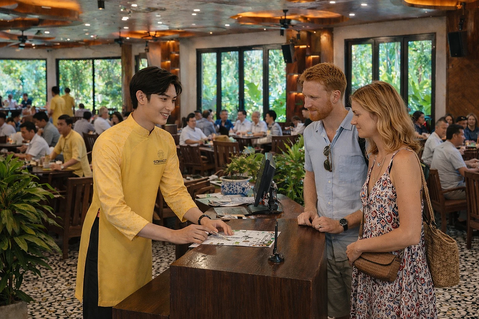 Đồng Phục Lễ Tân Khách Sạn Sohaco Hostel & Restaurant Tam Coc