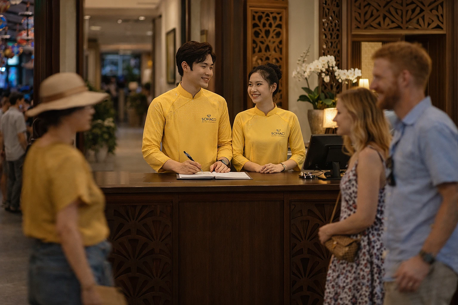 Đồng Phục Lễ Tân Khách Sạn Sohaco Hostel & Restaurant Tam Coc