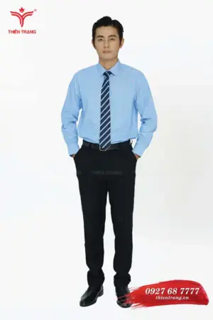 Áo sơ mi công sở nam TTDNGASMDNM53 màu xanh dương nhạt
