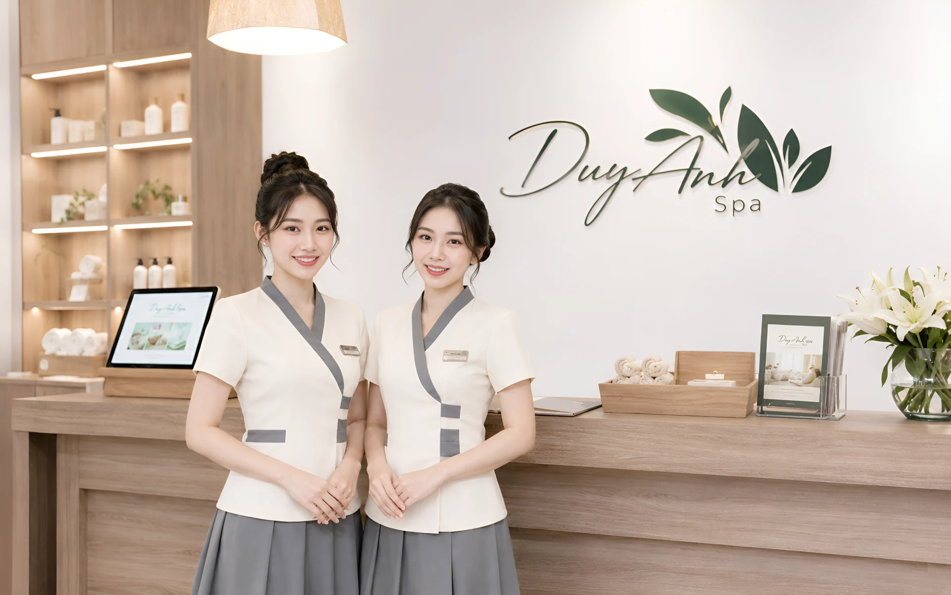 Đồng phục áo Vest lễ tân spa