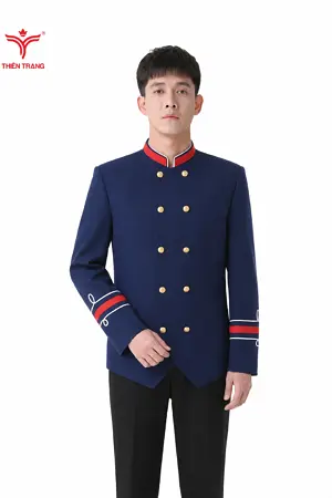 Đồng phục Bell khách sạn TTKSABLL21 màu đen phối cam
