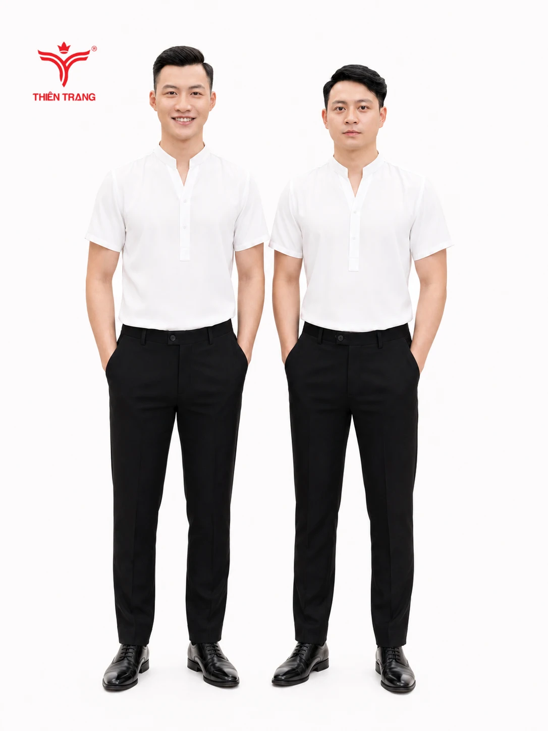 Áo sơ mi công sở ngắn tay nam TTDNGASMDNM5 xanh dương - Ảnh 2