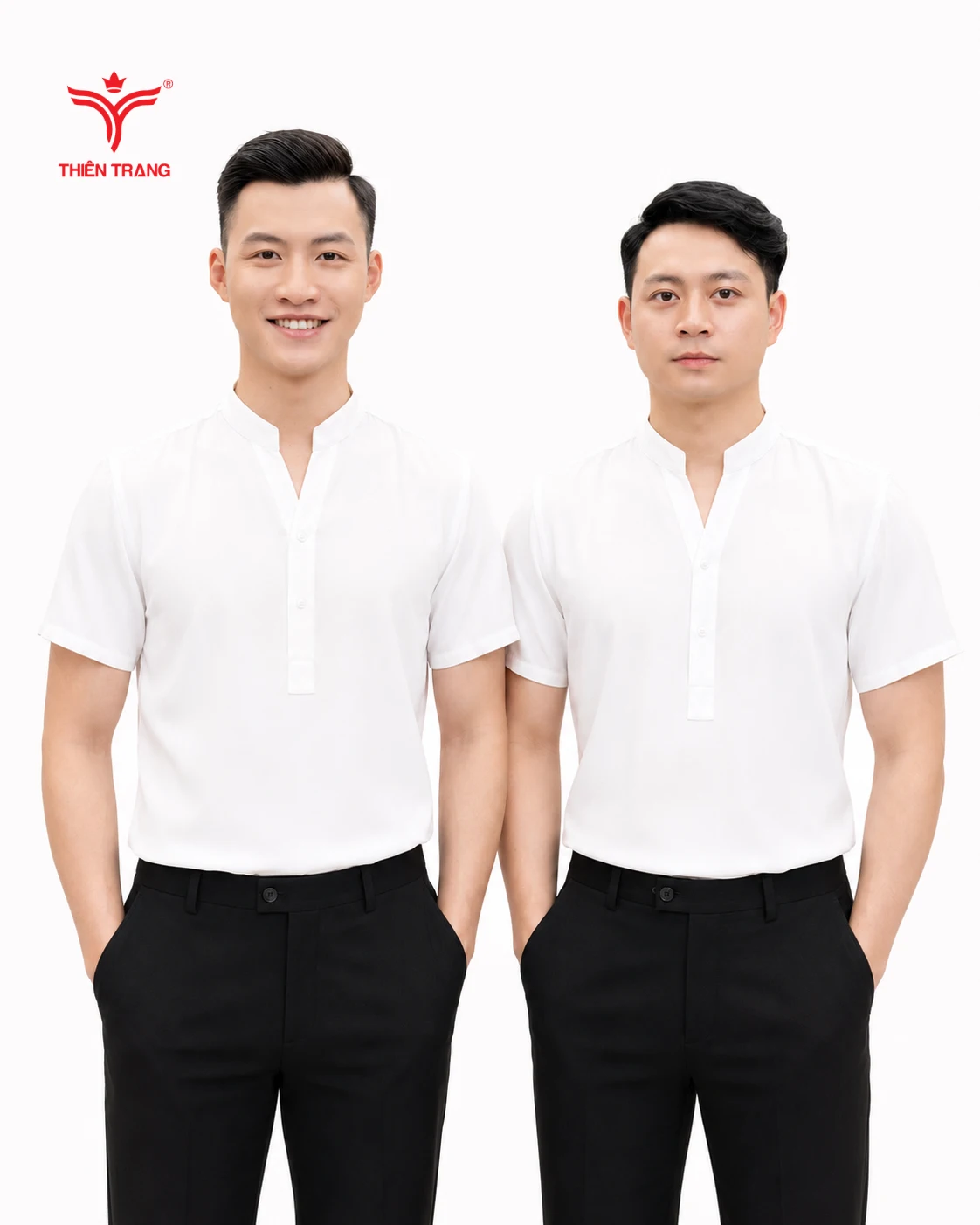 Áo sơ mi công sở ngắn tay nam TTDNGASMDNM5 xanh dương