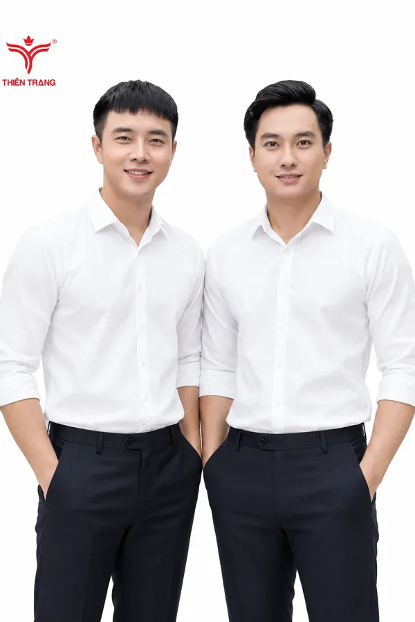 Đồng phục sơ mi nam trắng công sở