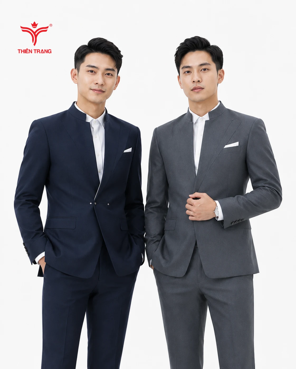 Đồng phục Vest nam cổ Mandarin