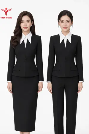 Đồng phục Vest nữ quản lý spa TTDNGDPV2 màu đen