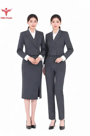 Alternative view of Đồng phục Vest nữ quản lý spa TTDNGDPV3 màu xám
