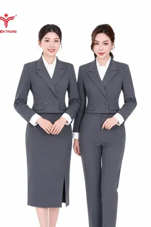 Đồng phục Vest nữ quản lý spa TTDNGDPV3 màu xám