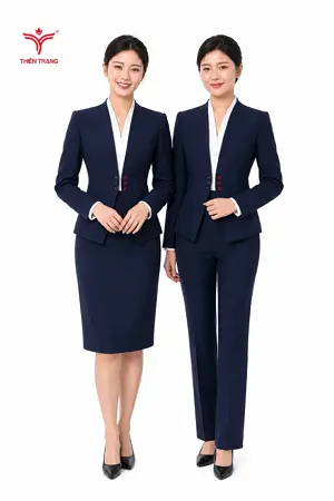Alternative view of Đồng phục Vest nữ quản lý spa TTDNGDPV5 màu xanh dương
