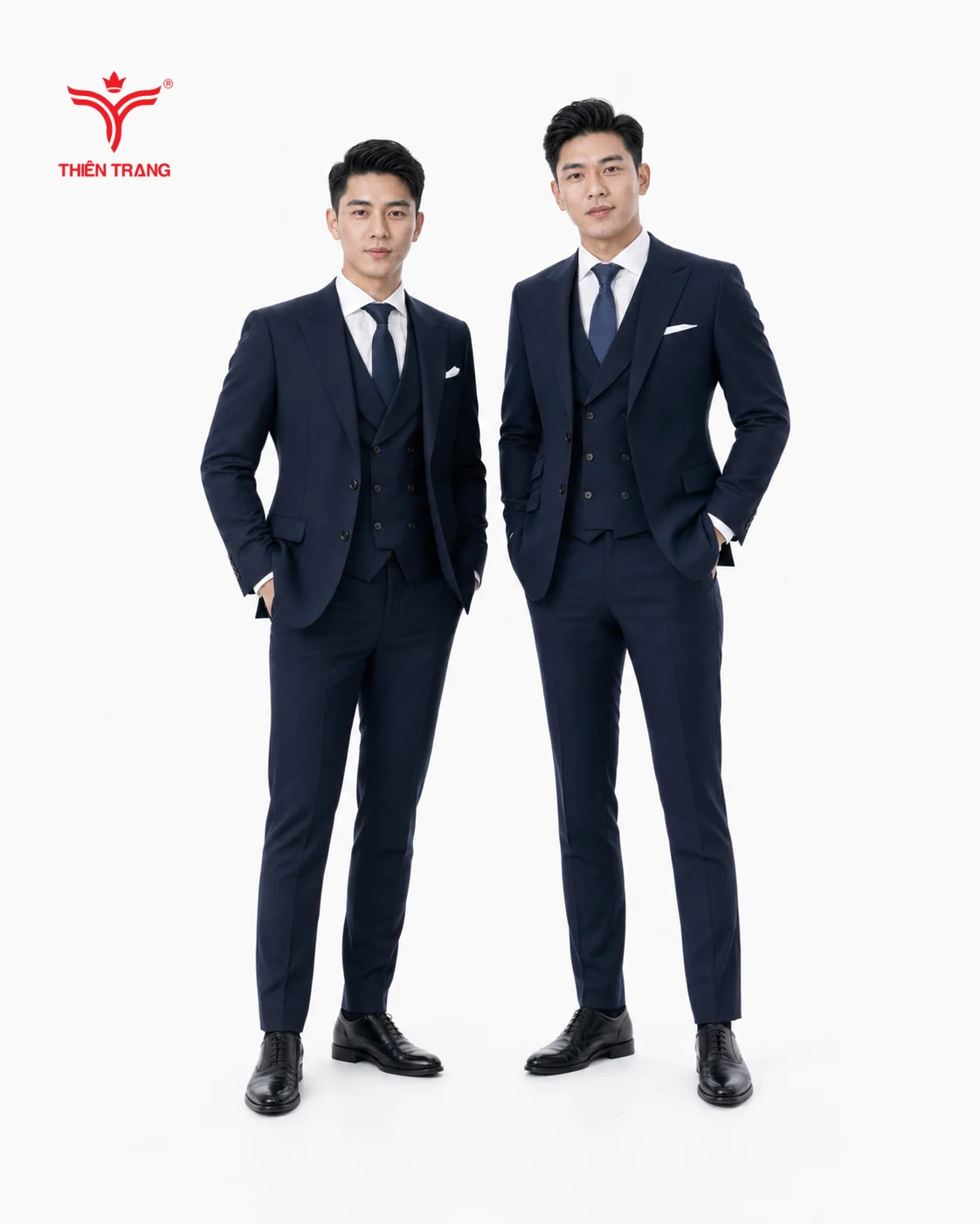 Đồng Phục Bộ Suit 3 Mảnh Nam Cao Cấp (Màu Xanh Navy) - Ảnh 2