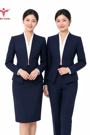 Đồng phục Vest nữ quản lý spa TTDNGDPV5 màu xanh dương