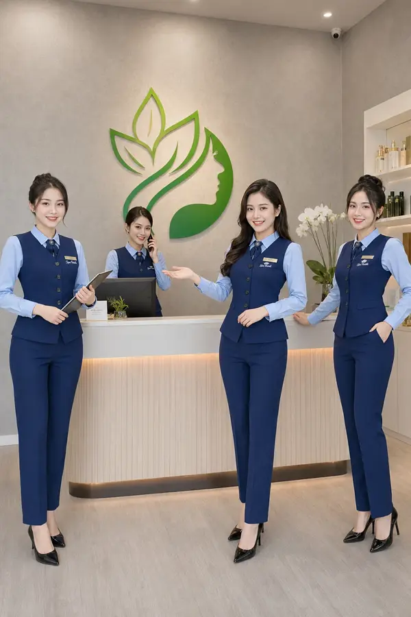 Đồng phục sơ mi tư vấn viên spa