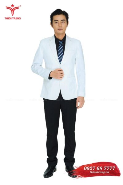 Đồng phục Vest nam TTDNGDPVM1 màu trắng