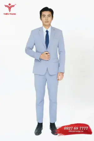 Đồng phục vest nam TTDNGDPVM53 màu xanh dương nhạt