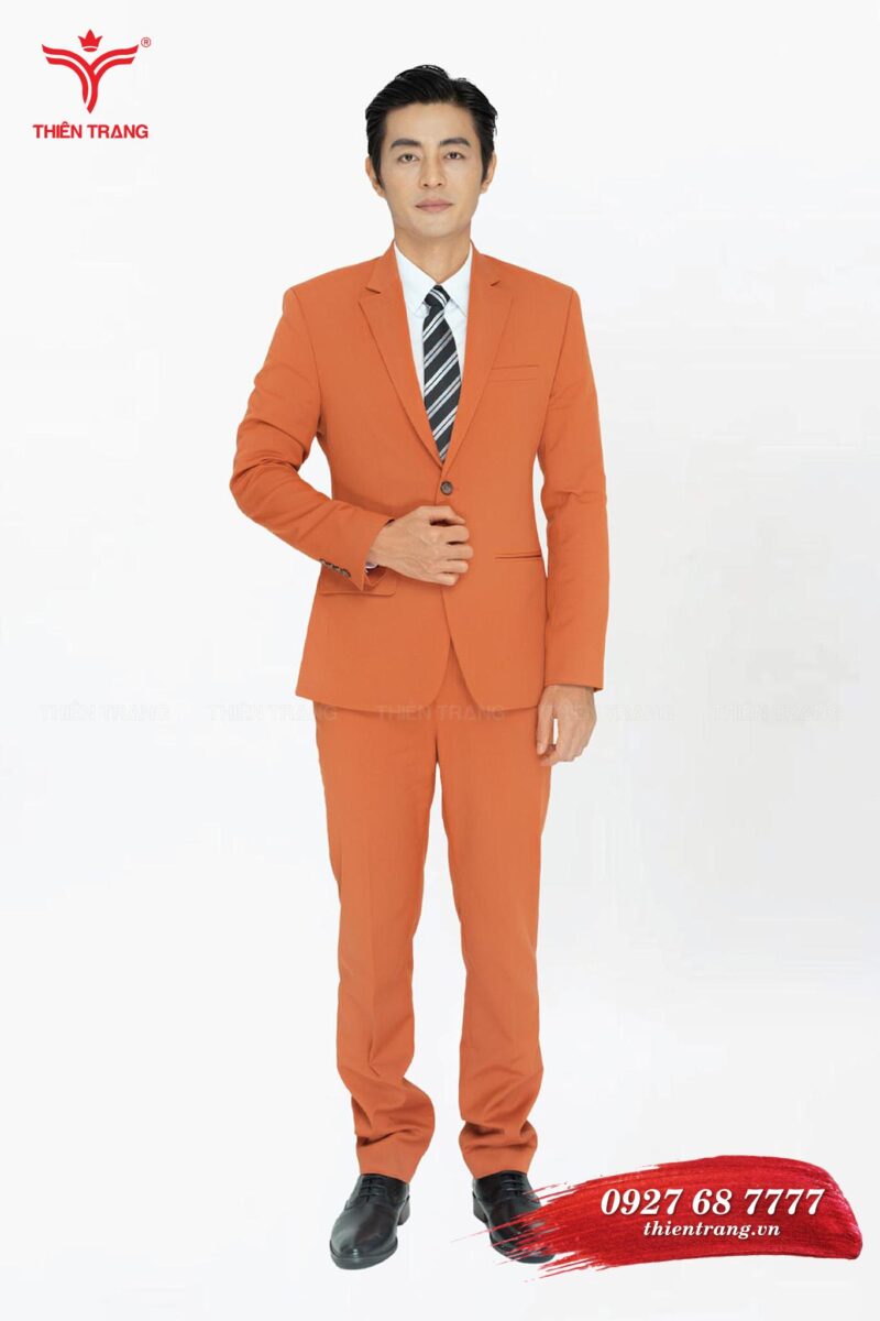 Đồng phục vest nam TTDNGDPVM9 màu cam