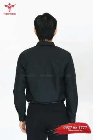 Sau áo sơ mi công sở nam TTDNGASMDNM2 màu đen