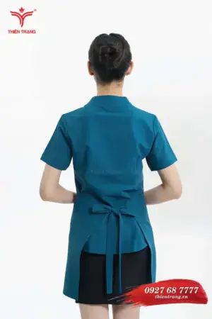 Alternative view of Đồng phục phục vụ nhà hàng nữ TTNHAPVWM5 màu xanh dương