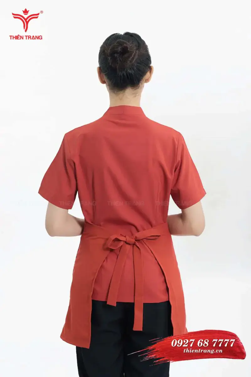 Đồng phục phục vụ nhà hàng nữ TTNHAPVWM9 màu cam - Ảnh 3