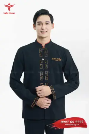 Alternative view of Đồng phục Bell khách sạn TTKSABLL21 màu đen phối cam