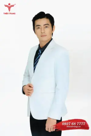 Trước đồng phục Vest nam TTDNGDPVM1 màu trắng