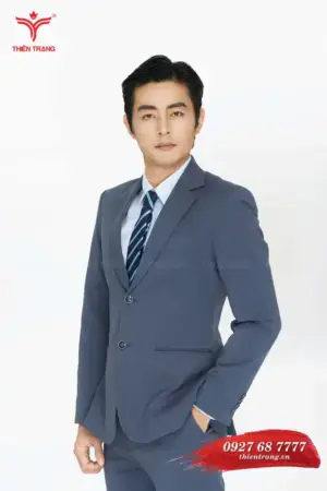 Trước đồng phục vest nam TTDNGDPVM3 màu xám