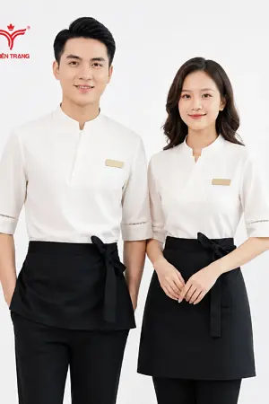 Đồng phục phục vụ nhà hàng TTNHAPVM9 màu cam
