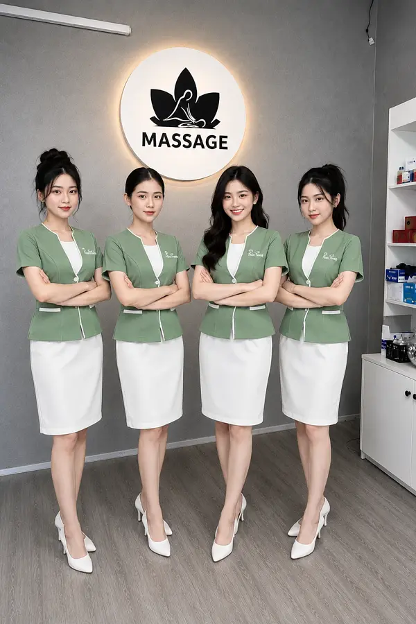 Đồng phục áo Vest lễ tân spa TTSPALT6 xanh lá cây