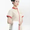 Góc nghiêng đồng phục buồng phòng khách sạn TTNHKSBP12 màu kem