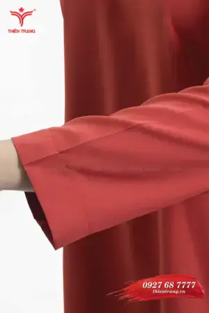 Tay áo đồng phục lễ tân khách sạn TTNHKSLT7 màu đỏ