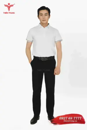 Áo thun công sở nam TTDNGATDNM1 màu trắng