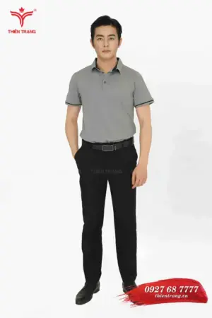 Áo thun công sở nam TTDNGATDNM3 màu xám