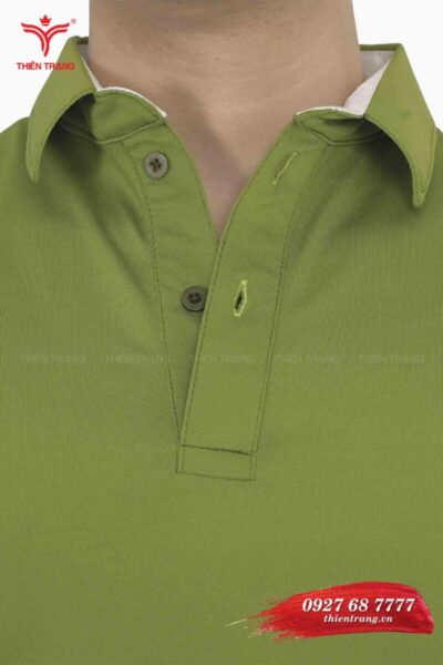 Chi tiết 1 áo thun công sở nam TTDNGATDNM6 màu xanh lá