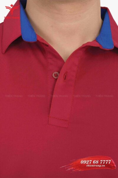 Chi tiết 1 áo thun công sở nam TTDNGATDNM7 màu đỏ