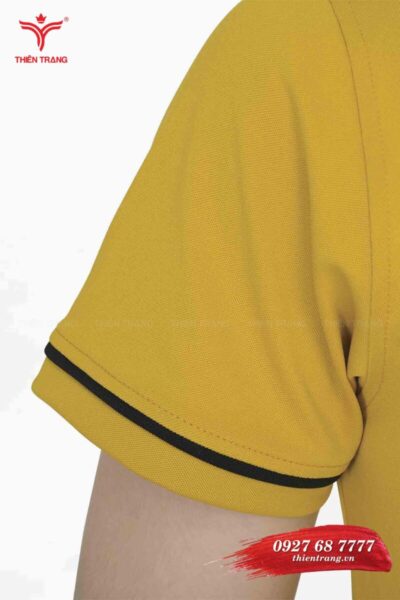 Chi tiết 2 áo thun công sở nam TTDNGATDNM10 màu vàng
