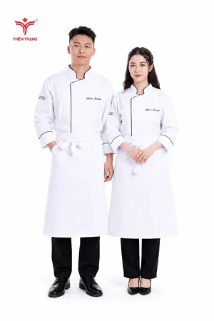 Đồng phục bếp khách sạn TTKSADBKS1 màu trắng