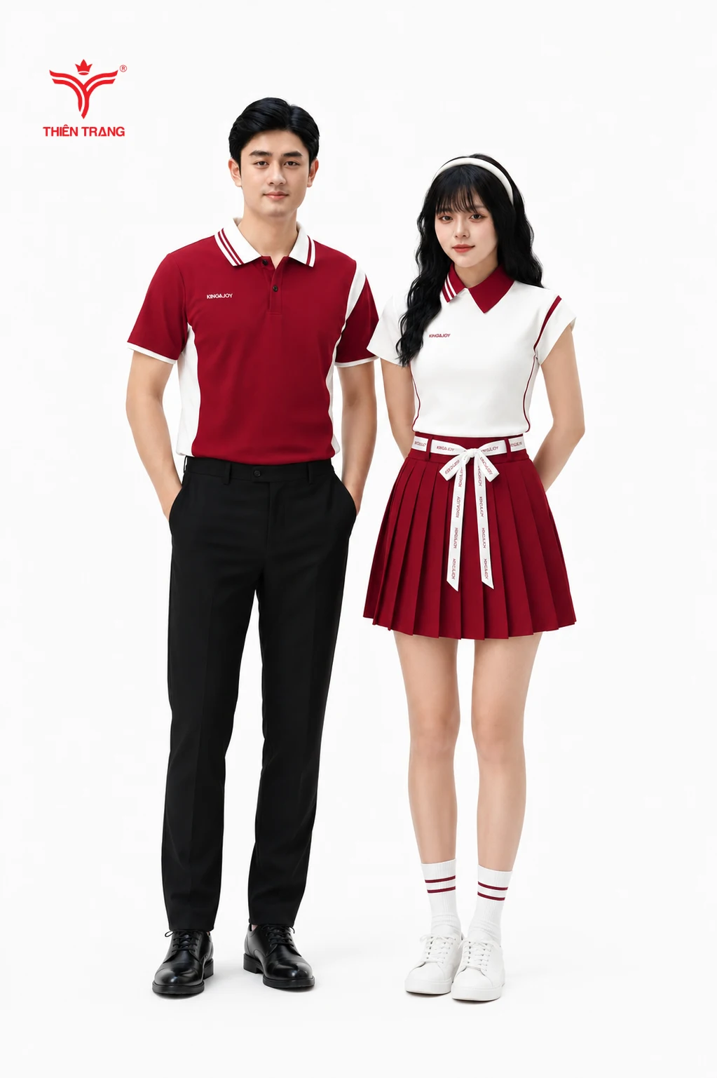 Áo thun công sở nam TTDNGATDNM7 màu đỏ - Ảnh 2
