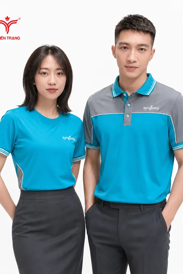 Áo thun công sở nam TTDNGATDNM53 xanh dương nhạt
