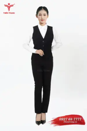 Đồng phục nhà hàng âu nữ TTNHANHAWM2 màu đen