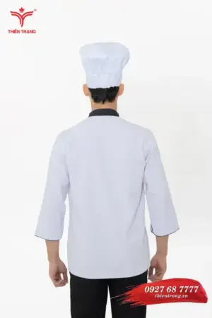 Sau đồng phục bếp khách sạn TTKSADBKS1 màu trắng
