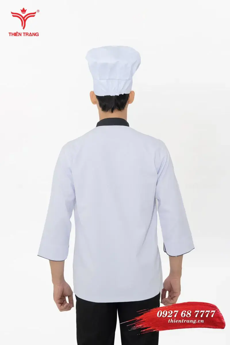 Sau đồng phục bếp khách sạn TTKSADBKS1 màu trắng