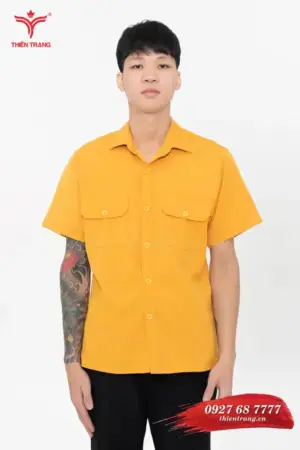 Trước áo sơ mi Barber TTBBESMBB10 màu vàng